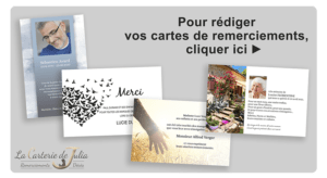 differentes types cartes de remerciements